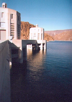 Intake towers at Hoover Dam